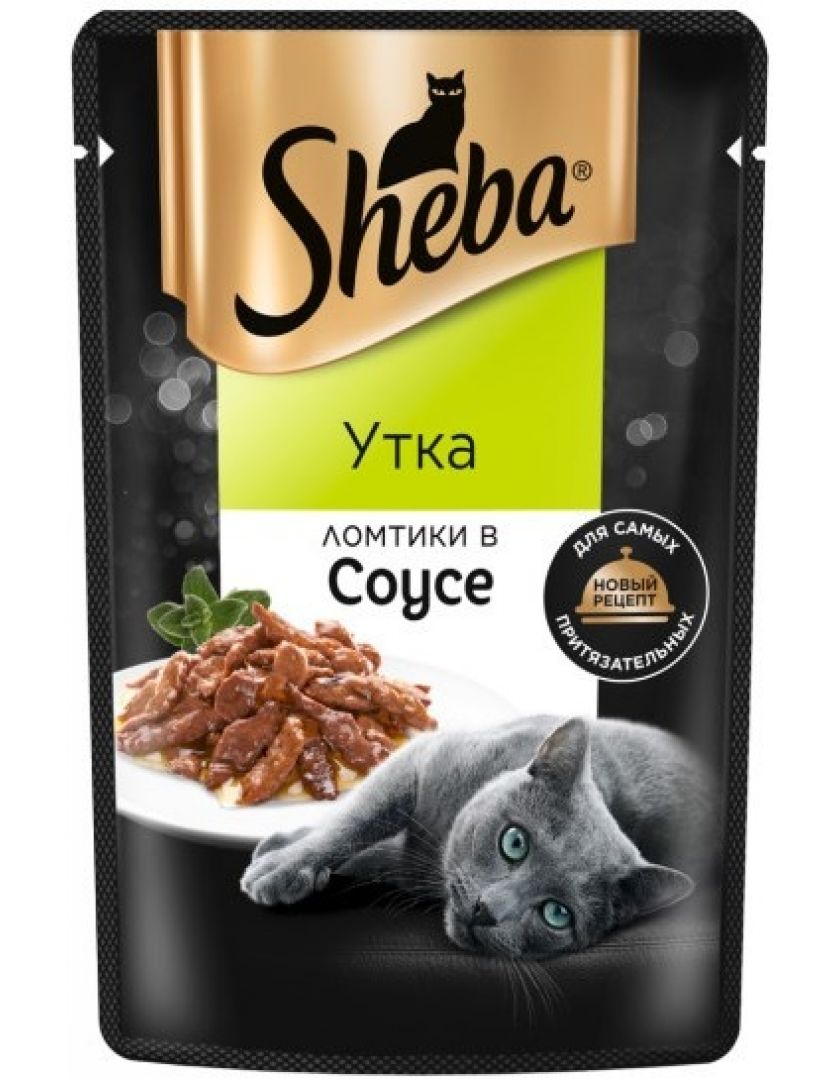 Влажный корм для кошек Sheba Утка ломтики в соусе, купить в  интернет-магазине Филя с быстрой доставкой в Санкт-Петербурге