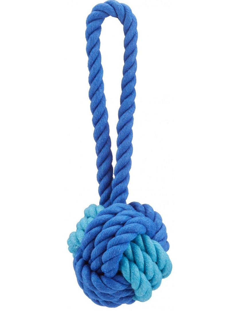 Trixie Мяч из веревки с ручкой 8см/38см - Интернет магазин зоотоваров FamilyPet