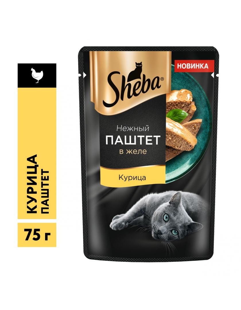 Влажный корм для кошек Sheba Курица нежный паштет в желе в Санкт-Петербурге